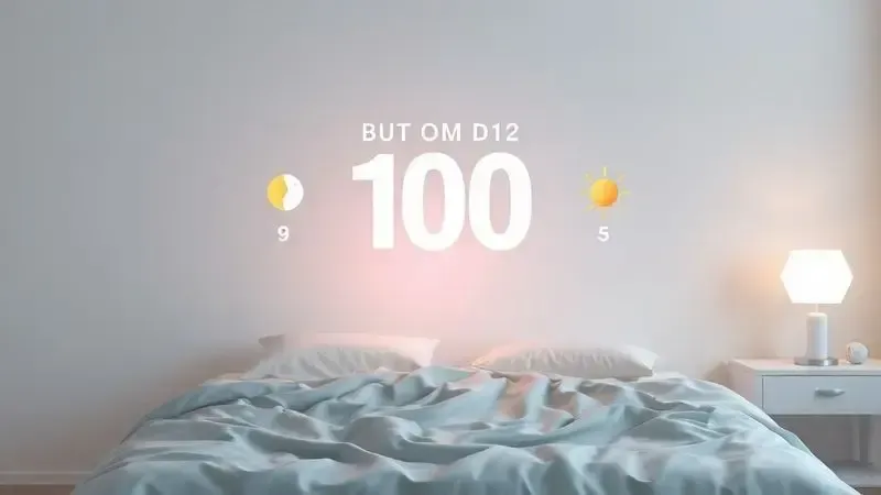Visualização conceitual de calendário com 100 dias marcados representando período de teste para aprovação de colchão