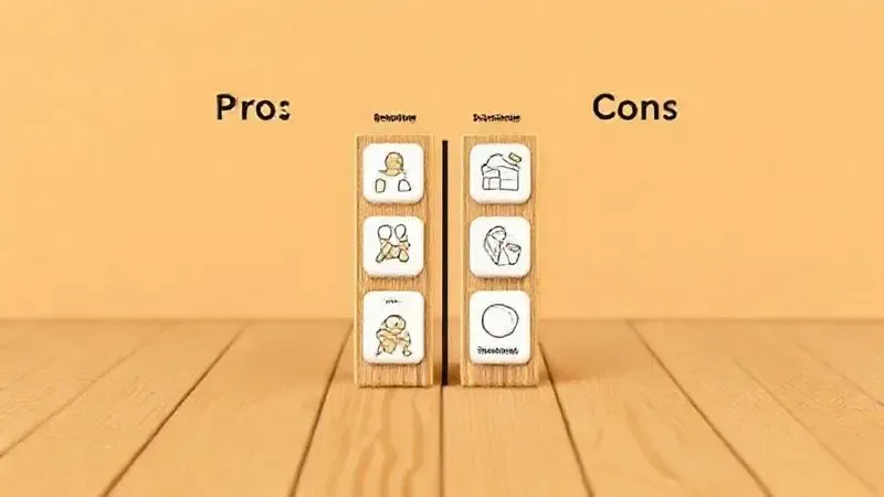 Ilustração digital comparando as vantagens e desvantagens de diferentes tipos de madeira para fabricação de camas.