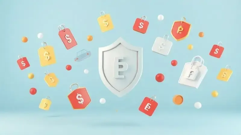 Conceito de compras seguras online com elementos de confiança e proteção ilustrados