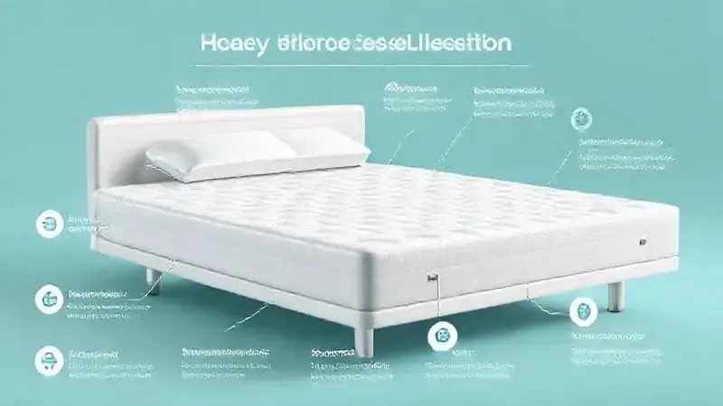 Representação visual conceitual dos critérios importantes para escolher colchão hospitalar adequado
