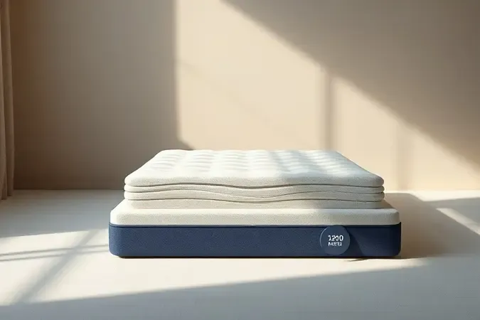 Colchão conceitual com espuma resiliente ilustra a relação entre densidade, recuperação do material e durabilidade.