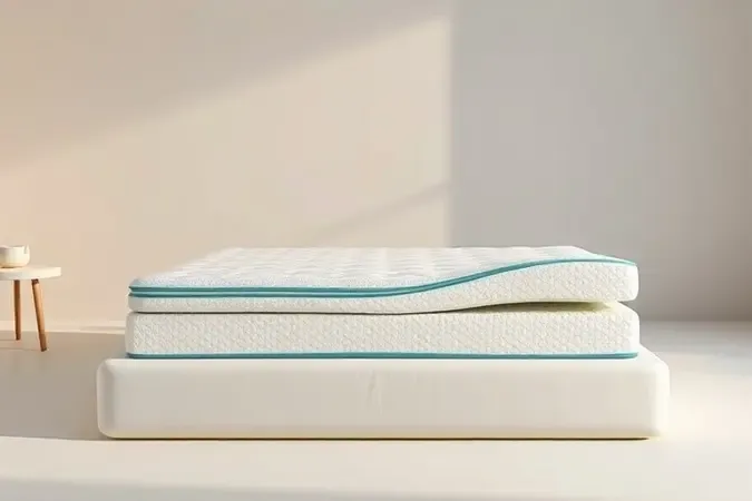 Visualização conceitual da resistência e durabilidade das camadas de espuma de um colchão