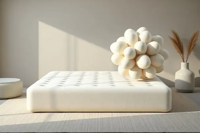 Visualização conceitual de espuma D20 porosa em um colchão de conforto macio