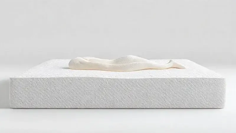 Espuma viscoelástica com impressão corporal - ilustração conceitual de conforto