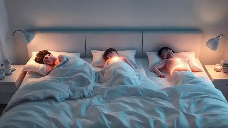 Conceito ilustrativo de diferentes posições de sono e perfis de usuários para escolha do colchão ideal